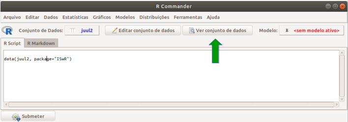 Visualizando o conteúdo do conjunto de dados juul2.